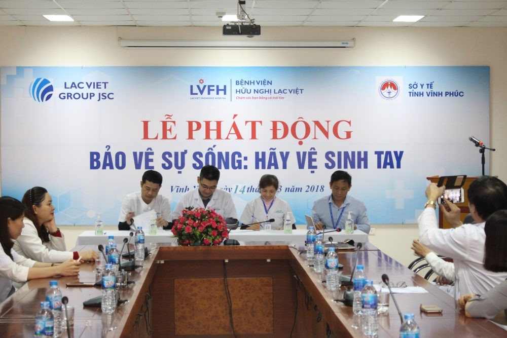 Bệnh viện Lạc Việt tổ chức Lễ phát động Bảo vệ sự sống: Hãy vệ sinh tay năm 2018