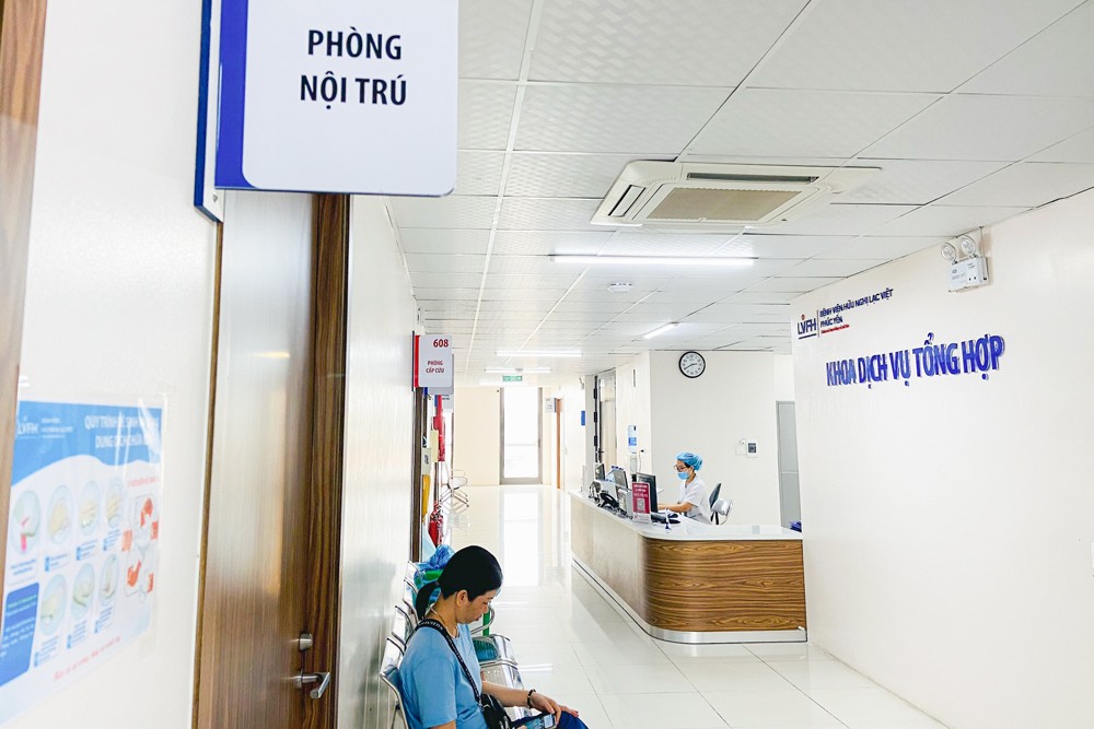 Khu vực phòng nội trú - Khoa Dịch vụ tổng hợp, Bệnh viện hữu nghị Lạc Việt Phúc Yên