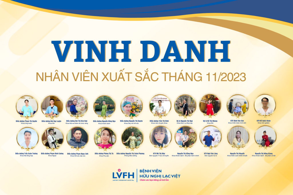 Bệnh viện Hữu nghị Lạc Việt vinh danh nhân viên xuất sắc tháng 11/2023