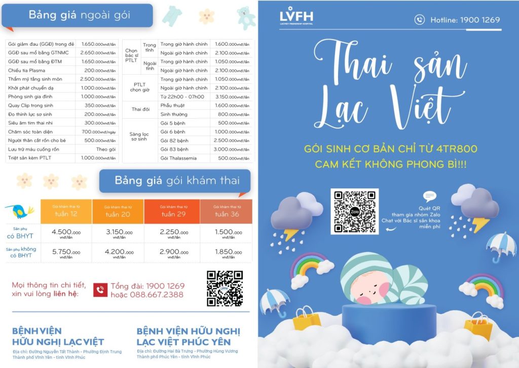 Bệnh viện Lạc Việt triển khai các gói thai sản có giá chỉ từ 4,8 Triệu
