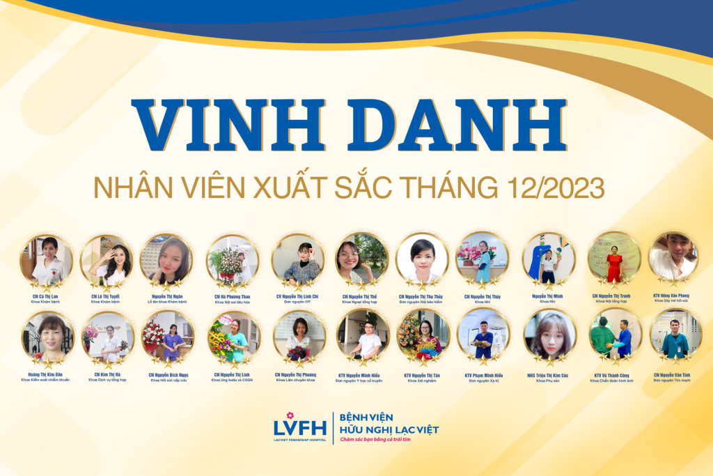Bệnh viện Hữu nghị Lạc Việt vinh danh nhân viên xuất sắc tháng 12/2023