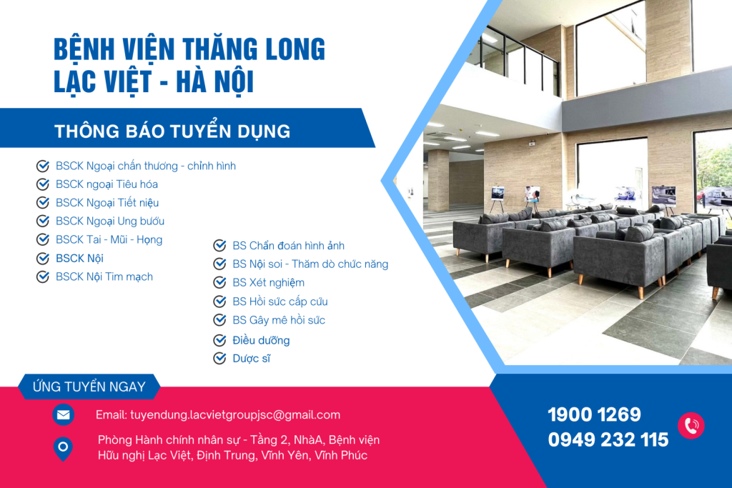 Thông báo tuyển dụng – bệnh viện Thăng Long Lạc Việt Hà Nội