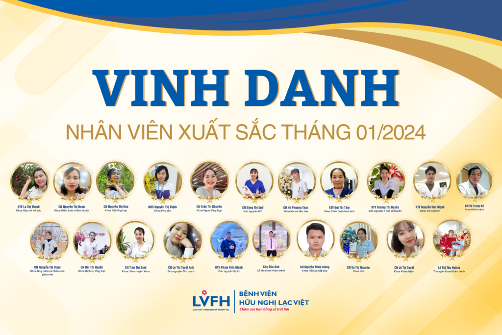 Bệnh viện Hữu nghị Lạc Việt vinh danh nhân viên xuất sắc tháng 01/2024