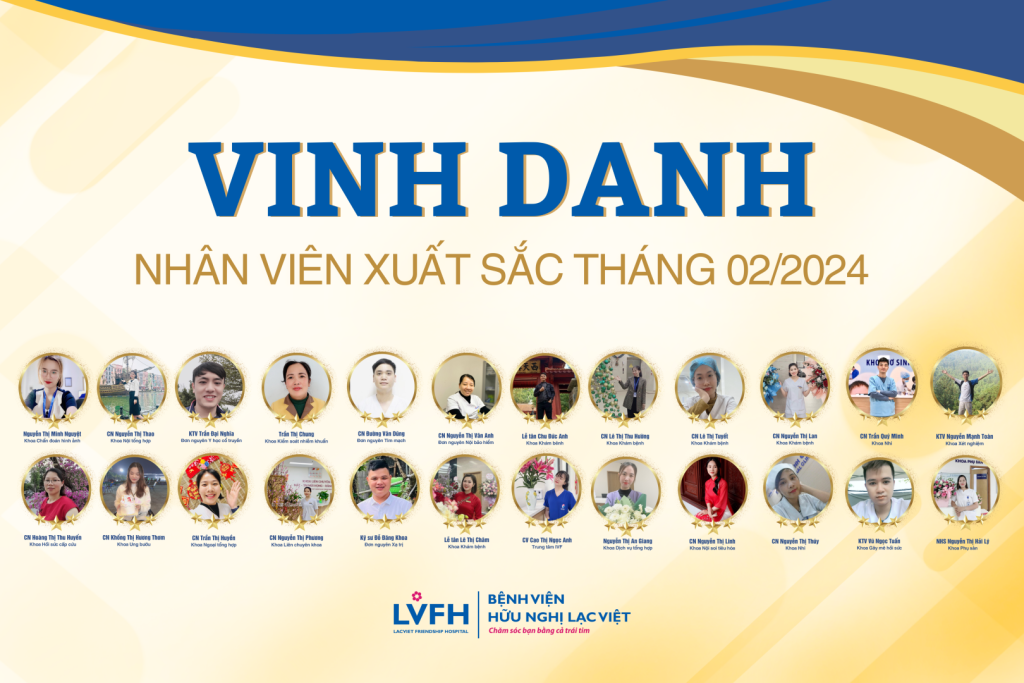 Bệnh viện Hữu nghị Lạc Việt vinh danh nhân viên xuất sắc tháng 2/2024