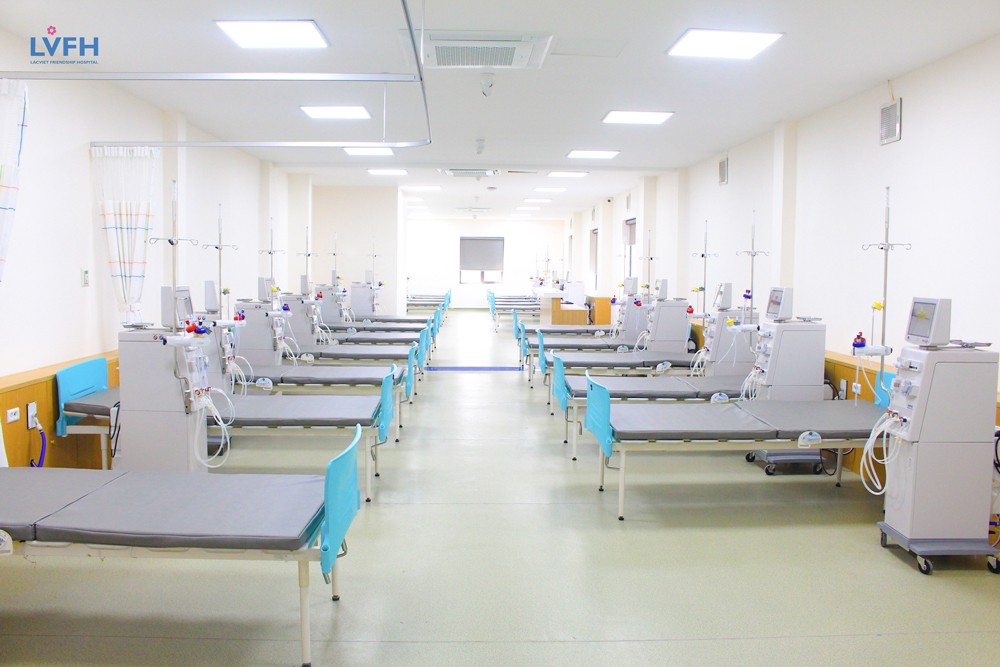 Đơn nguyên Thận - lọc máu, Bệnh viện hữu nghị Lạc Việt dự kiến đạt công suất 100 bệnh nhân/ngày.