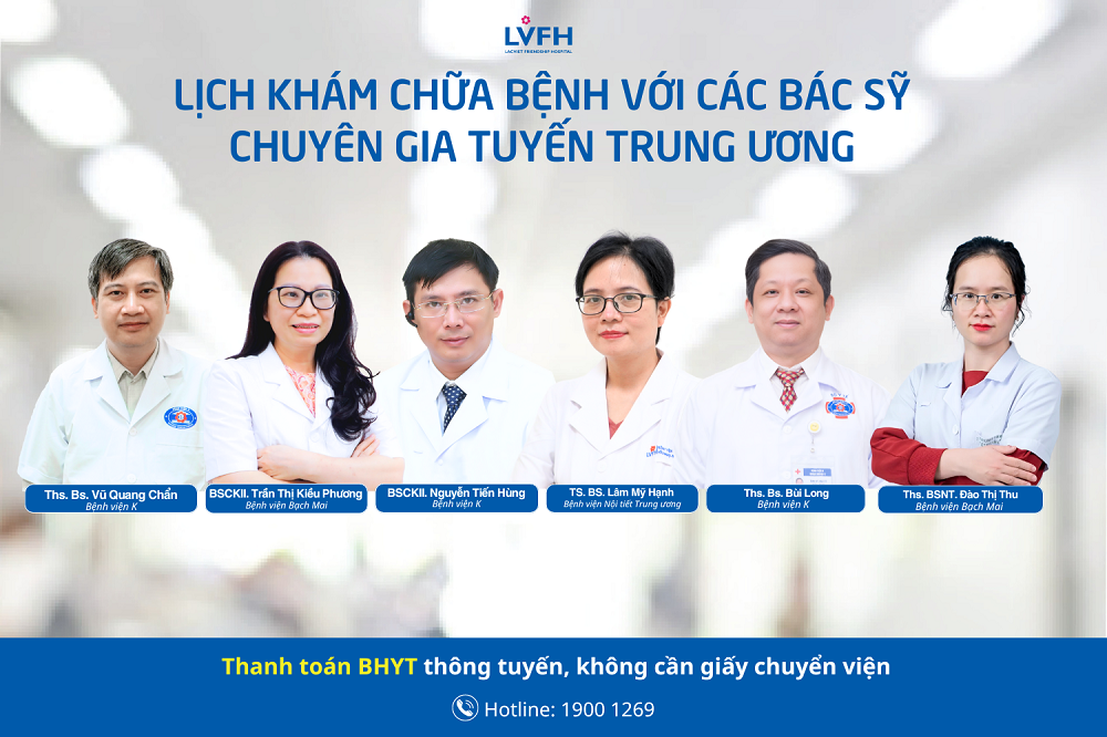 Lịch khám chữa bệnh của các bác sỹ chuyên gia tuyến trung ương trong tuần này