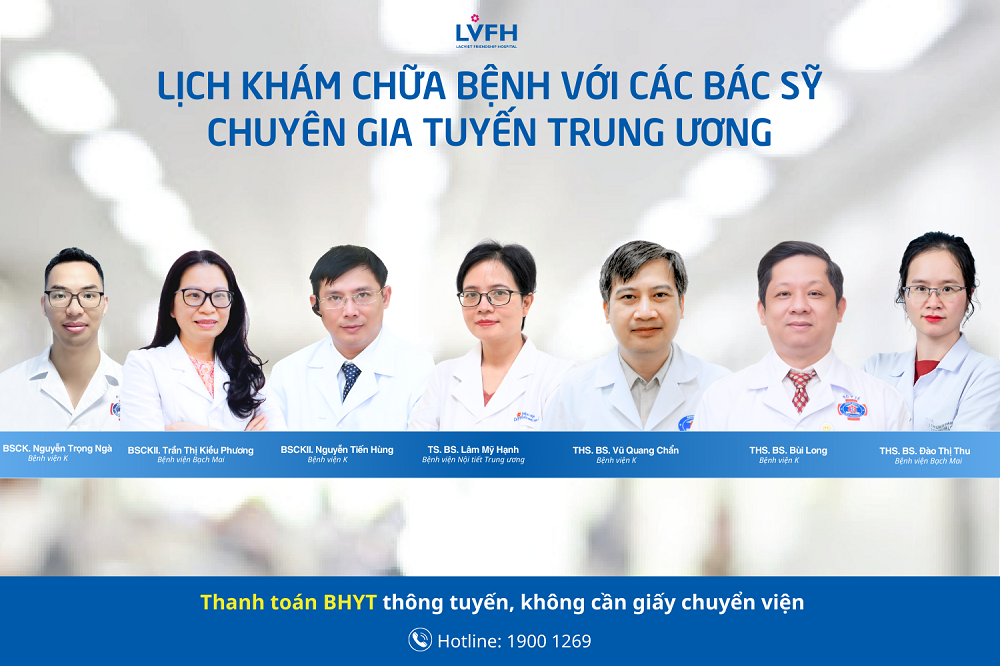 Lịch khám chữa bệnh của các bác sỹ chuyên gia tuyến trung ương trong tuần này