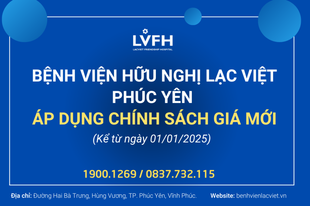 Bệnh viện Hữu nghị Lạc Việt Phúc Yên áp dụng chính sách giá mới