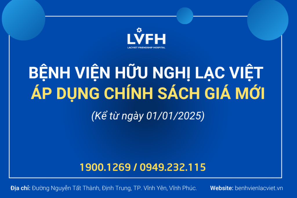 Bệnh viện Hữu nghị Lạc Việt áp dụng chính sách giá mới