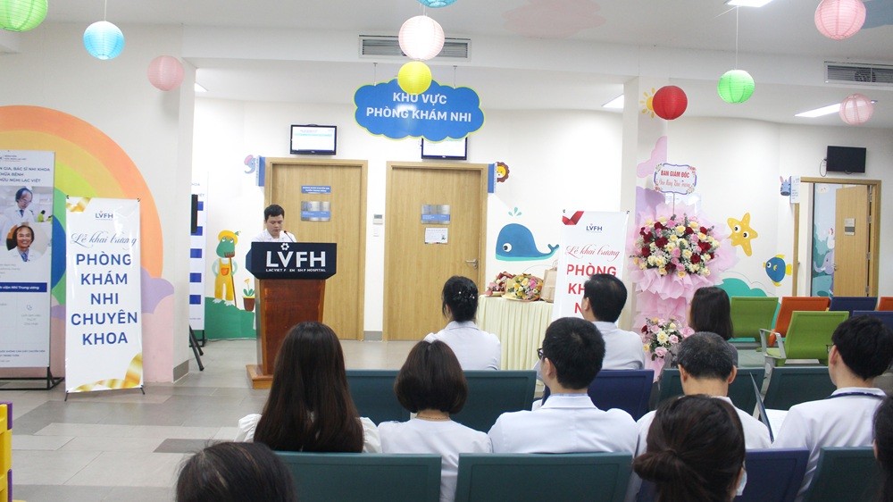 ThS. BS. Trần Văn Thắng, Phó giám đốc bệnh viện phát biểu tại buổi lễ.