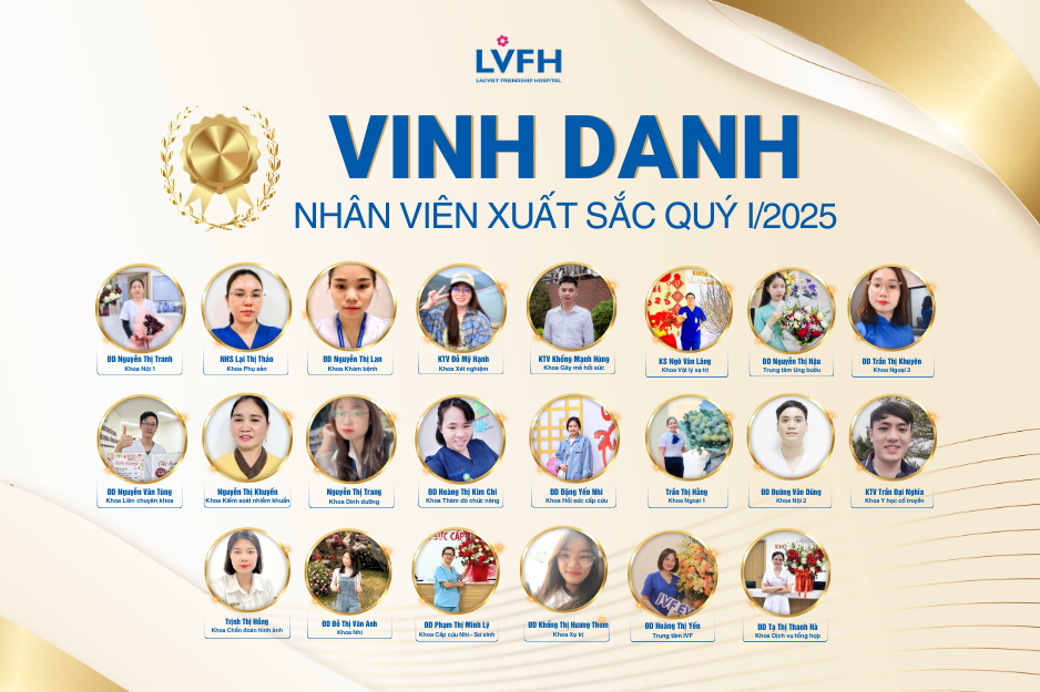 Bệnh viện Hữu nghị Lạc Việt vinh danh 22 nhân viên xuất sắc Quý I/2025