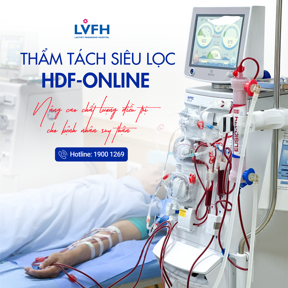Thẩm tách siêu lọc HDF-Online bước tiến nâng cao chất lượng điều trị cho bệnh nhân suy thận