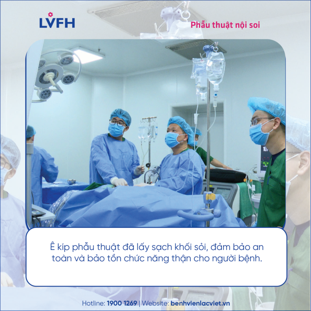 ĐAU THẮT LƯNG KÉO DÀI, NAM BỆNH NHÂN TÁN SỎI THẬN AN TOÀN TẠI LẠC VIỆT