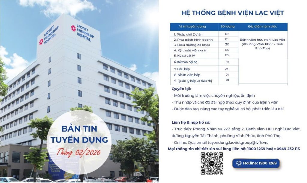 THÔNG BÁO TUYỂN DỤNG NHÂN SỰ Y TẾ VÀ PHI Y TẾ