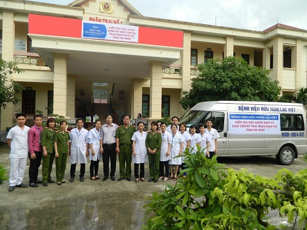 Khám sức khỏe định kỳ cho cán bộ, công nhân viên tại trại giam Nam Hà huyện Kim Bảng Tỉnh Hà Nam