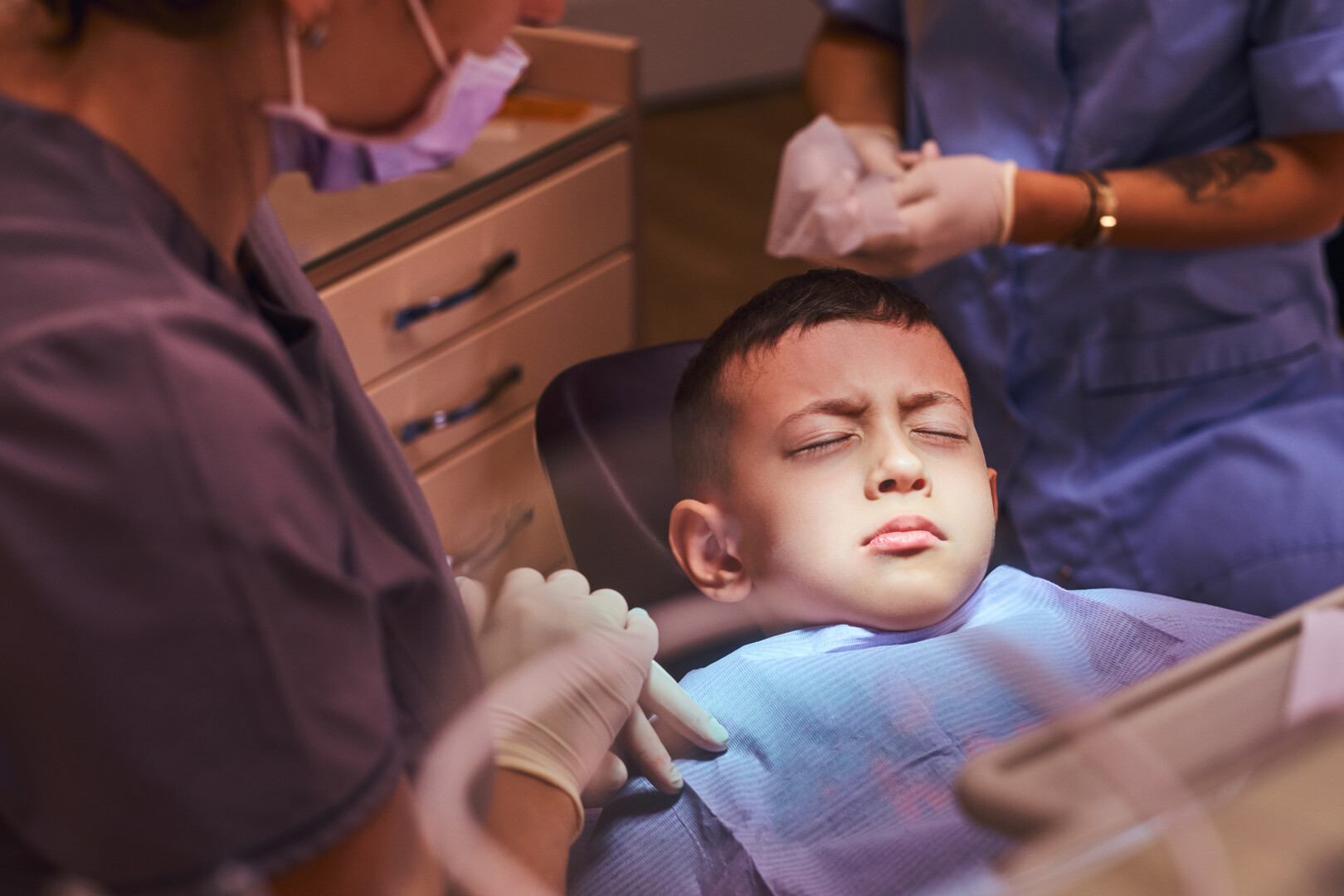 Little Child Gets Painful Dental Operation