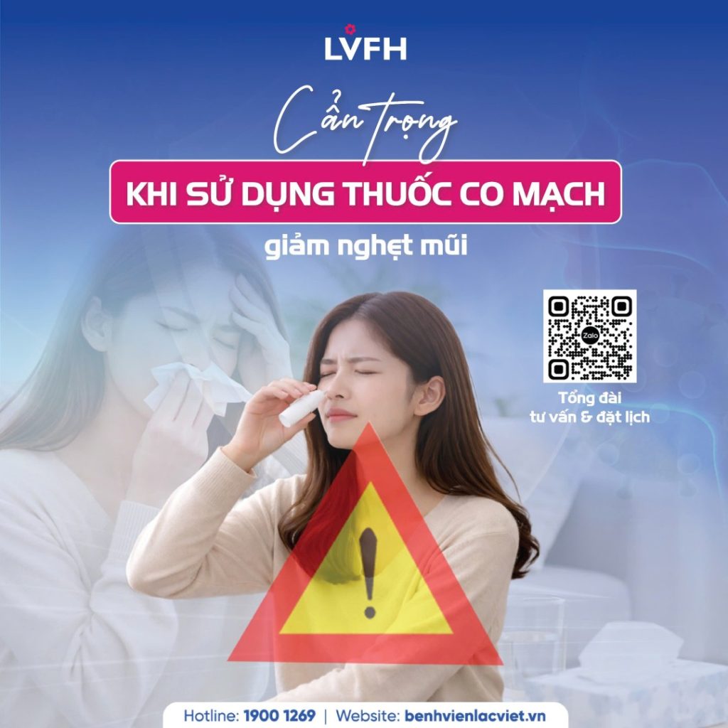 Cẩn trọng khi sử dụng thuốc co mạch giảm nghẹt mũi